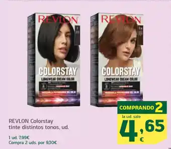 HiperDino REVLON Colorstay tinte distintos tonos oferta