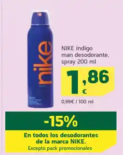 HiperDino NIKE índigo man desodorante, spray oferta