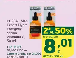 HiperDino L'OREAL Men Expert Hydra Energetic sérum vitamina C, oferta