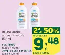 HiperDino DELIAL aceite protector spf 30 oferta