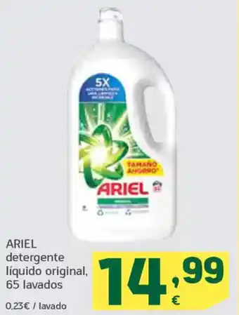 HiperDino ARIEL detergente líquido original, 65 lavados oferta