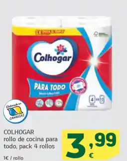HiperDino COLHOGAR rollo de cocina para todo, pack 4 rollos oferta