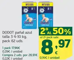 HiperDino DODOT pañal azul talla 3 oferta