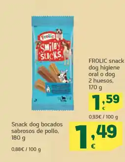 HiperDino FROLIC snack dog higiene oral o dog 2 huesos, oferta