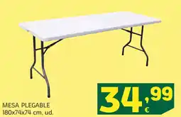 HiperDino Mesa plegable 180x74x74 cm oferta