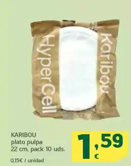 HiperDino KARIBOU plato pulpa 22 cm oferta