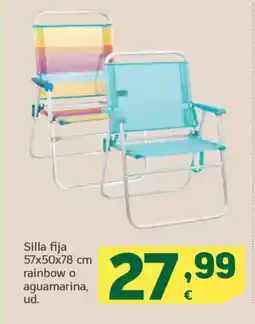HiperDino Silla fija 57x50x78 cm rainbow o aguamarina, oferta