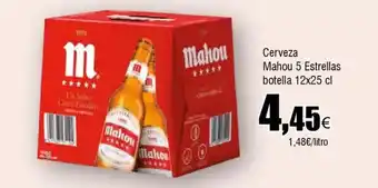 FROIZ Cerveza Mahou 5 Estrellas botella oferta