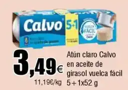 FROIZ CALVO Atún claro en aceite de girasol vuelca fácil oferta
