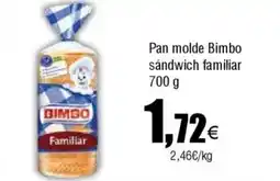 FROIZ BIMBO Pan molde sandwich familiar oferta