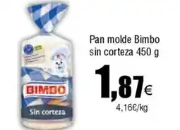 FROIZ BIMBO Pan molde sin corteza oferta