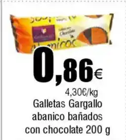 FROIZ GARGALLO Galletas abanico bañados con chocolate oferta