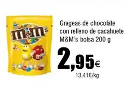 FROIZ M&M's Grageas de chocolate con relleno de cacahuet bolsa oferta