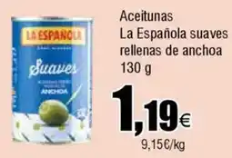 FROIZ LA ESPANOLA Aceituna suaves rellenas de anchoa oferta