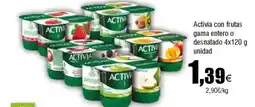 FROIZ ACTIVIA con frutas gama entero o desnatado oferta