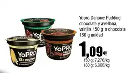 FROIZ YOPRO Danone Pudding chocolate y avellana, vainilla o chocolate oferta