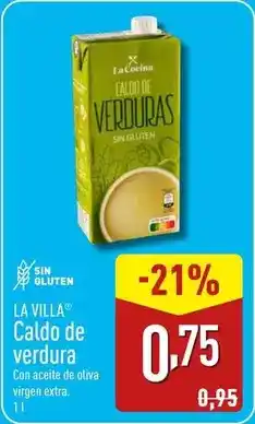 ALDI La villa - caldo de verdura oferta