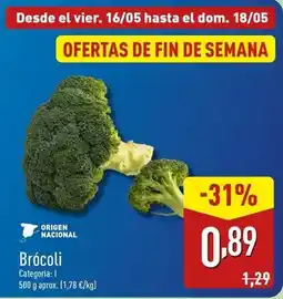 ALDI Origen - brocoli oferta