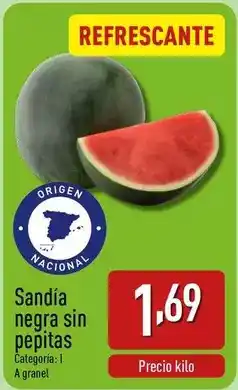 ALDI Origen - sandia negra sin pepitas oferta
