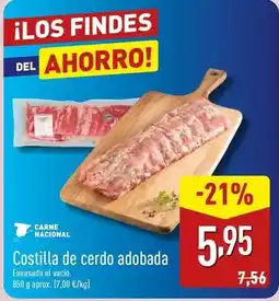 ALDI Costilla de cerdo adobada oferta
