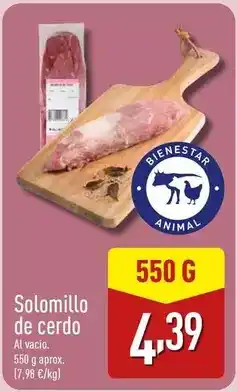 ALDI Solomillo de cerdo oferta