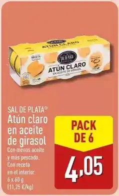 ALDI Sal de plata - atun claro en aceite de girasol oferta