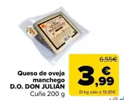 Carrefour Don julián - queso de oveja manchego d.o oferta