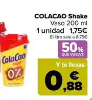 Carrefour Cola cao - shake oferta