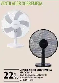 CMB Bricolage Ventilador sobremesa macomia oferta