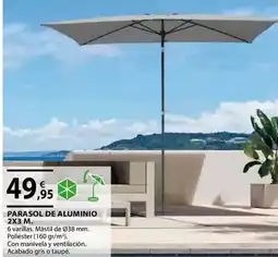 CMB Bricolage Parasol de aluminio 2x3 m oferta