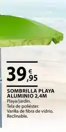 CMB Bricolage Sombrilla playa aluminio 2,4m oferta