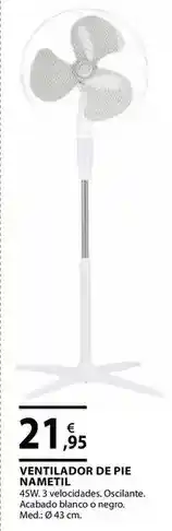 CMB Bricolage Nametil - ventilador de pie oferta