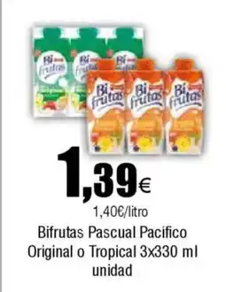 FROIZ BIFRUTAS Pascual Pacífico Original o Tropical oferta