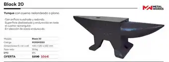 Ferri Black 20/ vunque con cuerno redondeado o plano oferta