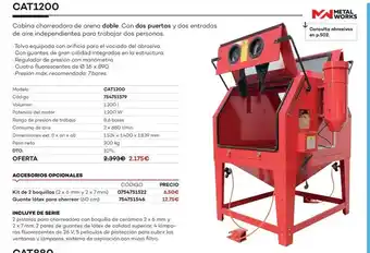 Ferri Cat1200 cabina chorreadora de arena doble oferta