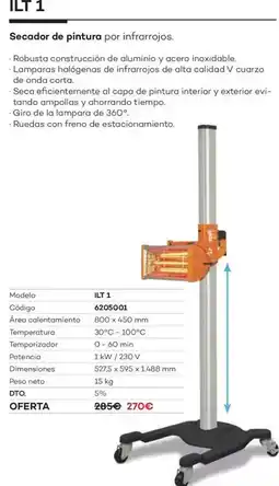Ferri Ilt 1/ secador de pintura por infrarrojos oferta