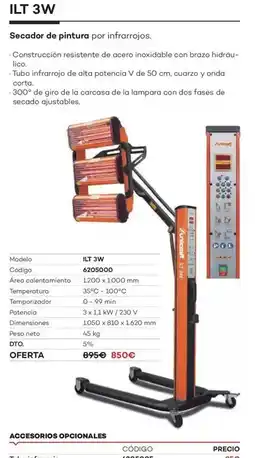 Ferri Ilt 3w secador de pintura por infrarrojos oferta