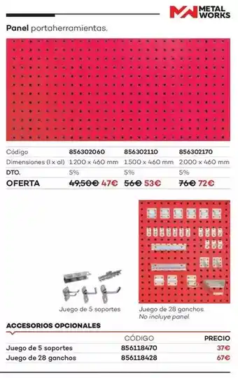 Ferri Panel portaherramientas oferta