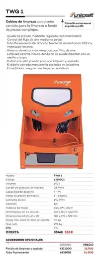 Ferri Unicraft - twg 1/ cabina de limpieza con diseno cerrado oferta