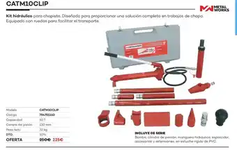 Ferri Catm10clip kit hidráulico para chapista oferta