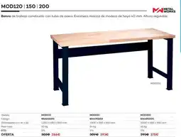 Ferri Mod120 | 150 | 200 banco de trabajo construido con tubo de acero oferta