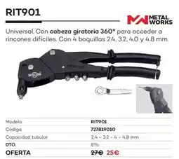 Ferri Rit901 universal. con cabeza giratoria 360° para acceder a rincones difíciles oferta