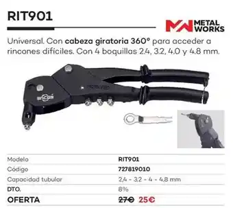Ferri Rit901 universal. con cabeza giratoria 360° para acceder a rincones difíciles oferta