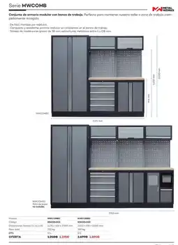 Ferri Serie mwcomb conjunto de armario modular con banco de trabajo oferta