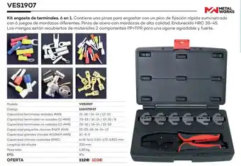 Ferri Ves1907 kit engaste de terminales 6 en 1 oferta