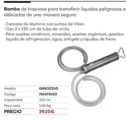 Ferri Bomba de travase para transferir liquidos peligrosos o delicados de una manera segura oferta
