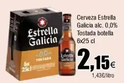 FROIZ ESTRELLA GALICIA Cerveza alc. 0,0% Tostada botella oferta