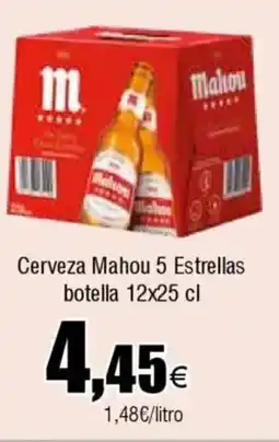 FROIZ MAHOU Cerveza 5 Estrellas botella oferta