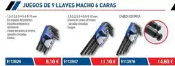 Ferri Juegos de llaves macho 6 caras oferta