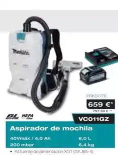 Ferri Makita - aspirador de mochila oferta
